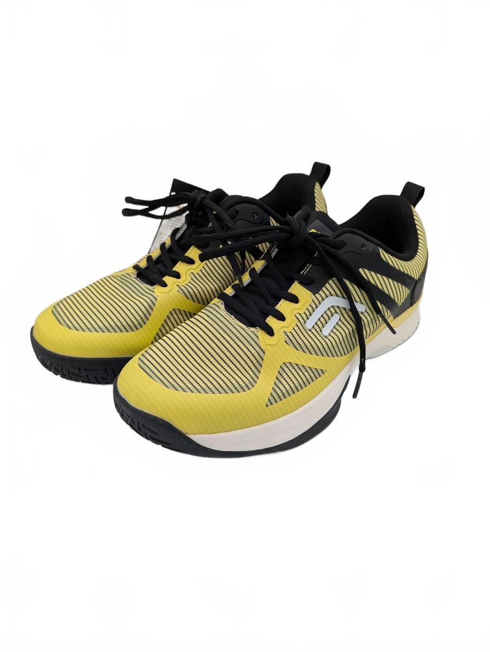 FitVille Amadeus Wide Extra Wide Tennis Court Sneakers Yellow Black Men 8.5W